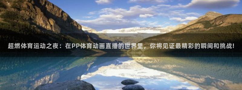 超燃体育运动之夜：在PP体育动画直播的世界里，你将见证最精彩的瞬间和挑战!